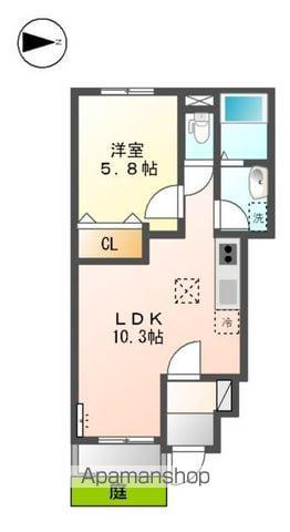 ラ・ジオンあきる野(1LDK/1階)の間取り写真