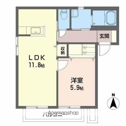 ポカラMA(1LDK/2階)の間取り写真
