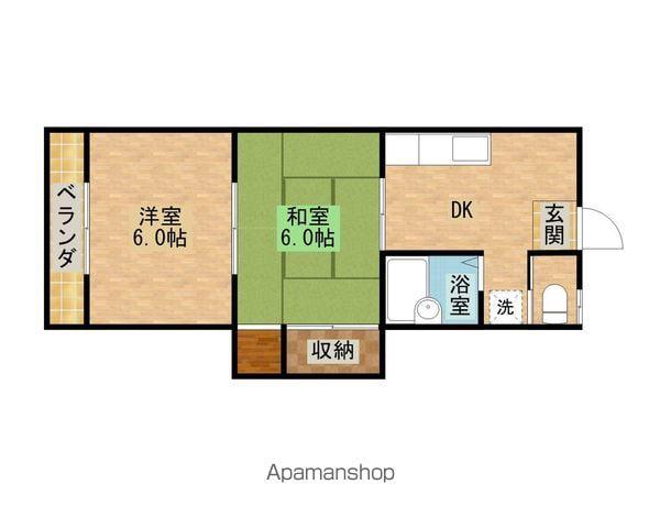 エスポワール畑沢(2K/2階)の間取り写真