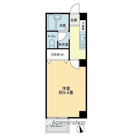 フォブールHINATA(1K/1階)の間取り写真