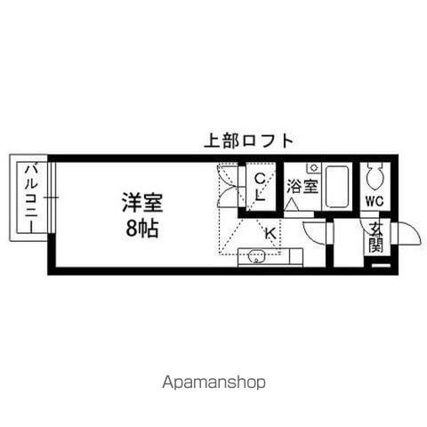 ヴィラSSⅡ(ワンルーム/1階)の間取り写真