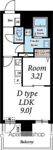 サンライズ本町(1LDK/10階)の間取り写真