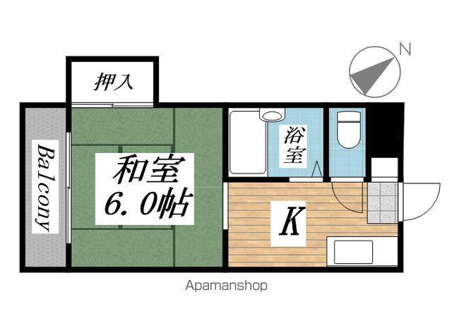 シャトレ川淵(1K/4階)の間取り写真