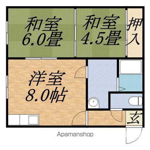 ロイヤルハイツ南14条(2DK/2階)の間取り写真