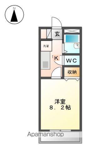 シャトーエトワール(1K/2階)の間取り写真