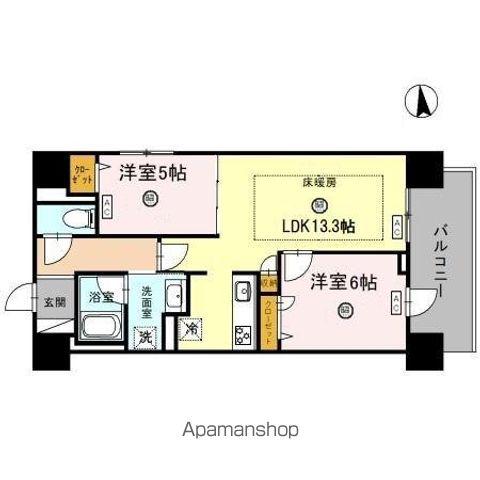IBC RESIDENCE イースト(2LDK/3階)の間取り写真