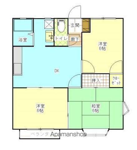 SKハイツA(3DK/2階)の間取り写真