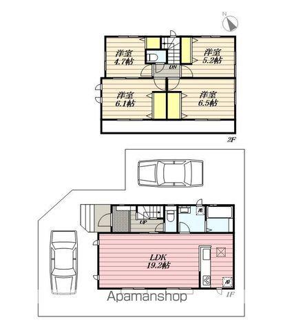 横浜線 八王子駅 バス乗車時間:27分 榎木バス停で下車 徒歩3分 2階建 築2年(4LDK)の間取り写真