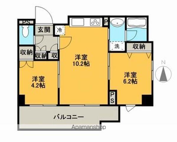 パークアクシス仲御徒町(2LDK/12階)の間取り写真