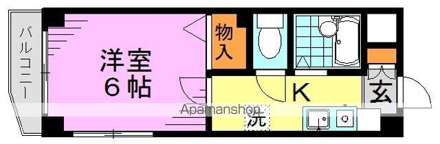 桃園ヴィレッジ(1K/2階)の間取り写真