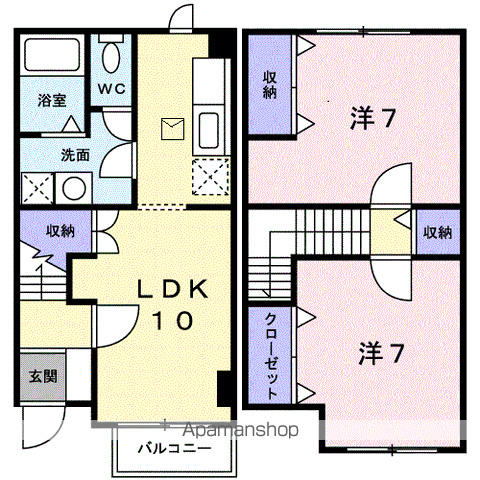 スケッチブックⅠ(2LDK/1階)の間取り写真