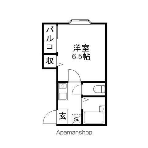 大橋メゾンBMⅢ B(1K/1階)の間取り写真