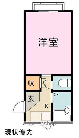 クリーンビュー松永(1K/2階)の間取り写真