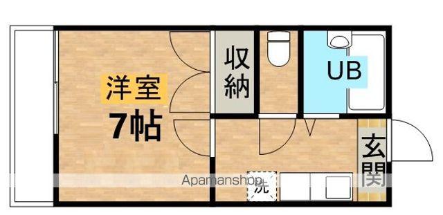 天野ハイツA(1K/1階)の間取り写真