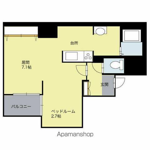 LOVAGE(1K/7階)の間取り写真