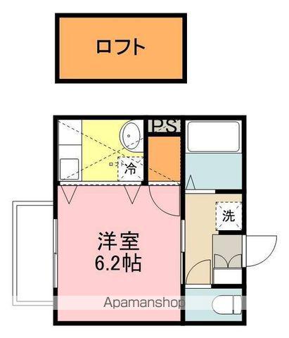 デモーラ高松(1K/1階)の間取り写真