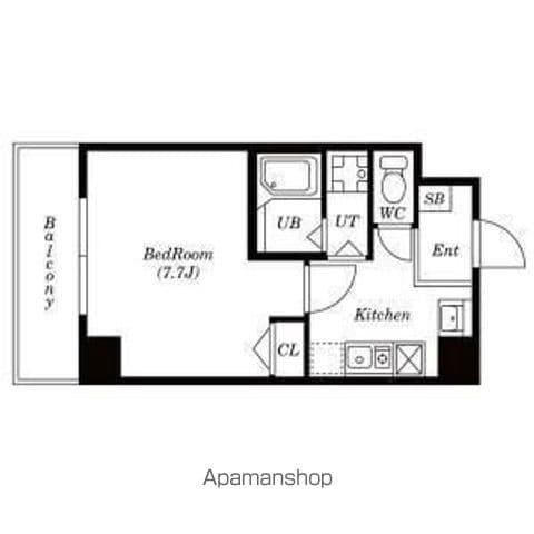 M.Tビルディング(1K/6階)の間取り写真