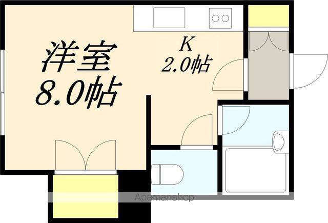 ツインクル(ワンルーム/1階)の間取り写真