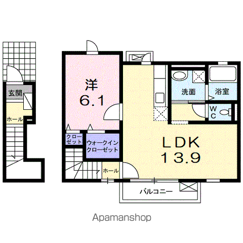 NK17(1LDK/2階)の間取り写真