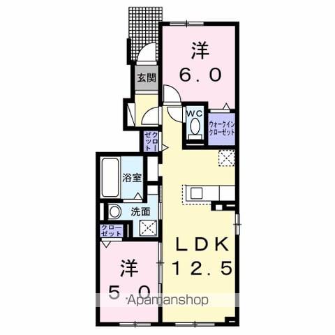 ドリーム江別Ⅱ(2LDK/1階)の間取り写真