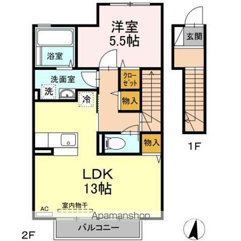 SALZ(1LDK/2階)の間取り写真