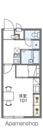 レオパレスオークタウンⅢ(1K/2階)の間取り写真