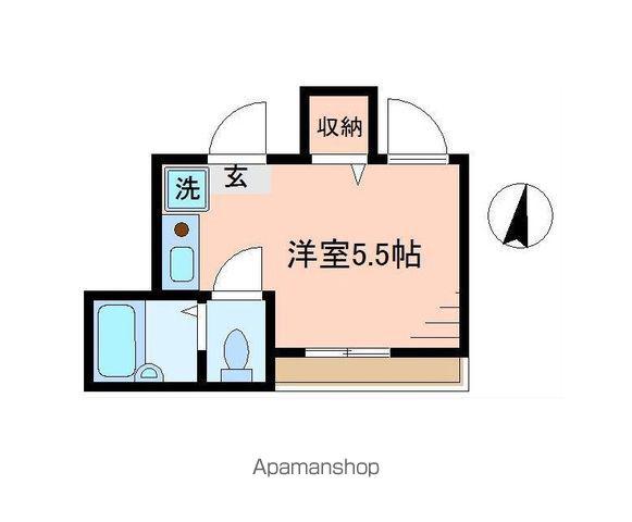 イルビラージュ平和台(ワンルーム/2階)の間取り写真