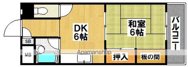 ニューコーポ芝(1DK/3階)の間取り写真