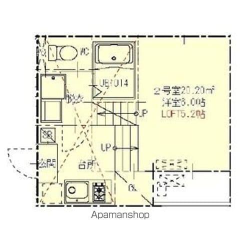ハーモニーテラス伝馬3(1K/1階)の間取り写真