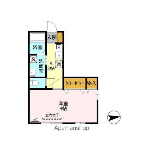 リビハウス(1K/1階)の間取り写真