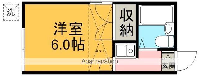 霞ヶ関第3(1K/1階)の間取り写真