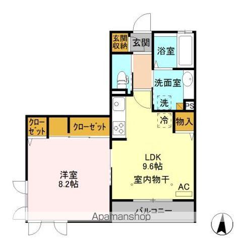 グレイスステージ稲葉(1LDK/2階)の間取り写真