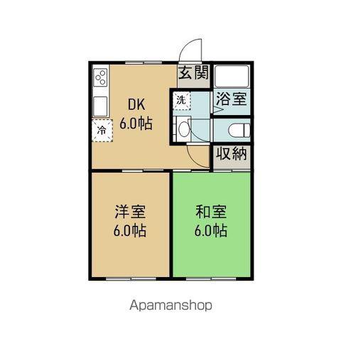 セントラルハイツ475(2DK/1階)の間取り写真