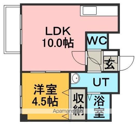 サンシャイン1-9(1LDK/3階)の間取り写真