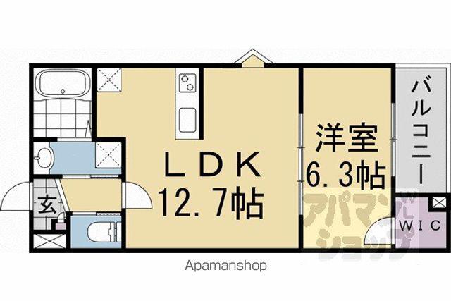 ココングランジュール伏見黒茶屋町(1LDK/3階)の間取り写真