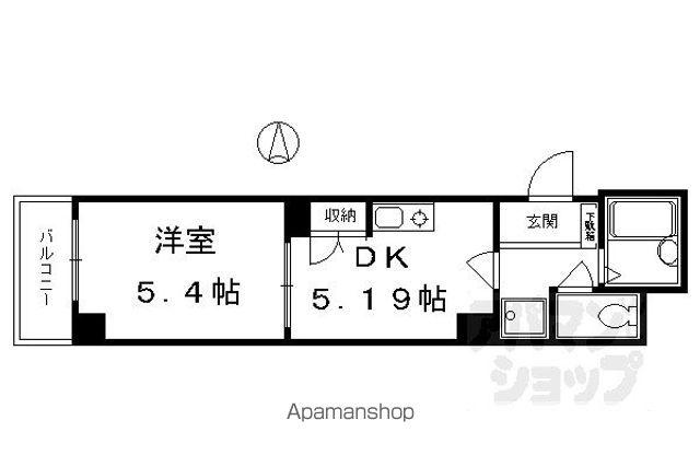 ボンネール葵(1DK/3階)の間取り写真