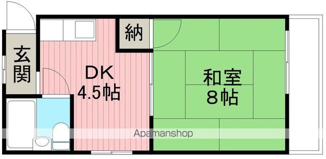 カーサみき(1DK/2階)の間取り写真