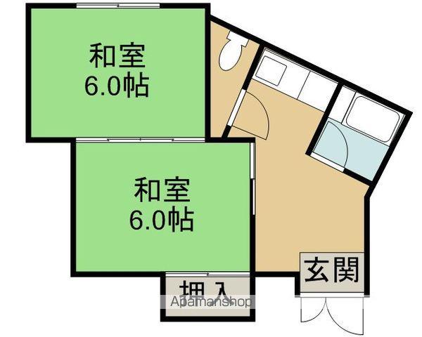 メゾンサカエ(2K/1階)の間取り写真