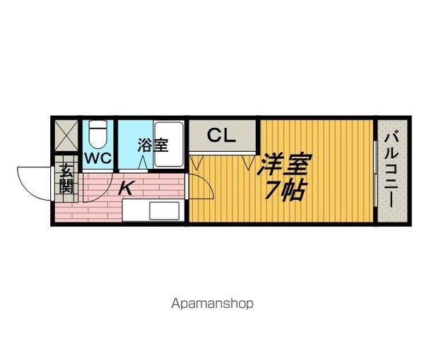 新都マンション(1K/1階)の間取り写真