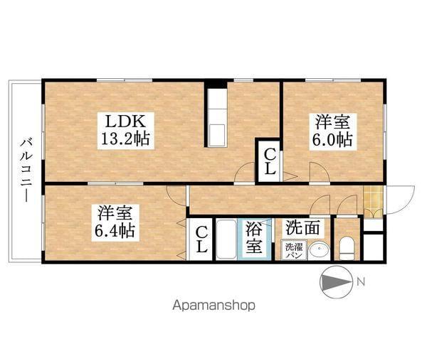 COMFORT PALACE(2LDK/2階)の間取り写真