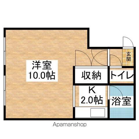 ひまわりコーポ(1K/2階)の間取り写真