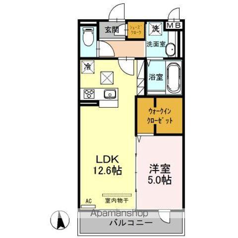 D-ROOMTODA FRONT COURT A(1LDK/1階)の間取り写真