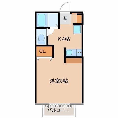 プレジール月見ヶ丘(ワンルーム/1階)の間取り写真