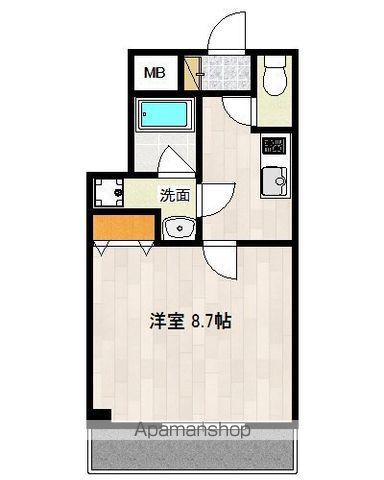 プリミエール鳥居松Ⅱ(1K/5階)の間取り写真