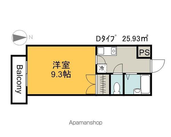 メゾン十日市(1K/6階)の間取り写真