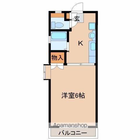 プチメゾン鶴島(1K/2階)の間取り写真