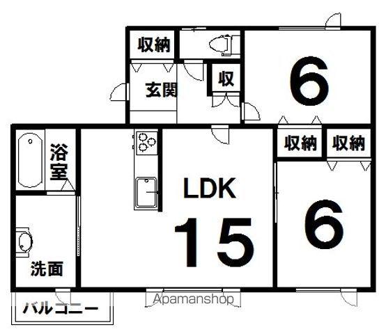 COMPOSTELA(2LDK/1階)の間取り写真