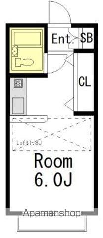 アップルハウス(ワンルーム/1階)の間取り写真