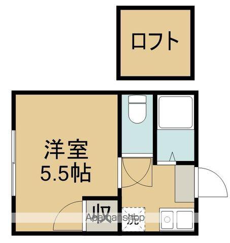 エクセルシャトー原町(1K/2階)の間取り写真