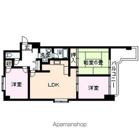 サンウェルシー21(3LDK/3階)の間取り写真
